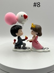 Cute Couple Mini Figure Statue Car Dashboard Decor Cartoon Interior Ornaments