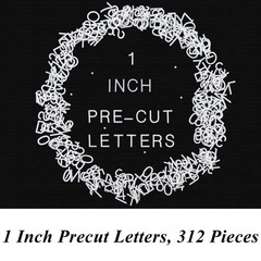 312 PCS 1 Inch White Plastic Letter Board Letters Numbers Replacement Set