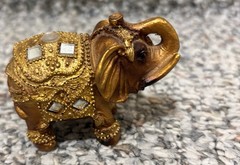 Feng Shui Wealth Lucky Trunk Up Elephant Statues Figurine Home Decor Gift