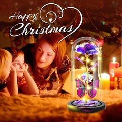 Preserved Artificial Rose Flower Lamp, Forever Women Gifts for Birthday Chris…