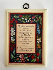 Vintage Hallmark Kitchen Blessing Wall Plaque 1981 5×7 Cottagecore Decor