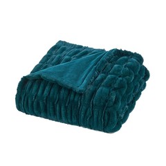 Stretchy Faux Fur Throw Blanket Luxurious Soft Warm Reversible Micromink Blanket