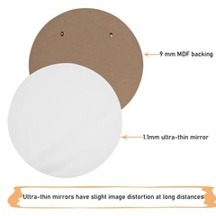 1 PCS 11.8 Inch Black Small Round Bathroom Wall Mirror Circle Decorative Mirror