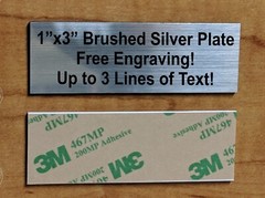 Custom Engraved 1×3 Plate w/ Adhesive | Personalized Office Wall Door Tag Badge