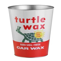 Turtle Wax Metal Waste Basket 2.25 Gallon Garage Trash Can Man Cave Decor