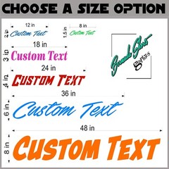 Custom Windshield Decal, Personalized Automotive Vinyl text graphic CTDC
