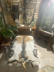 Handcarved Goatskins Peacock Design