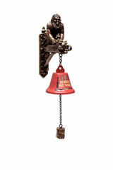 Bigfoot Dinner Bell Wall Mount Sasquatch Cabin Decor Rustic Outdoor Porch Bell