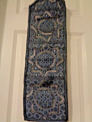 Handmade Indian/Pakistani Mirror Embroidery 3 slots Letter Holder Wall Hanging