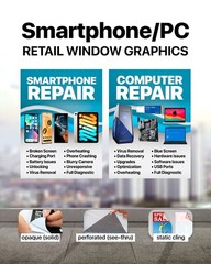 Computer Smartphone Tablet RETAIL WINDOW sign poster Windows Android Apple