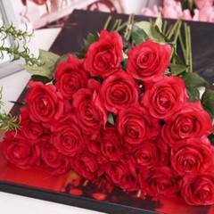 10Pcs Silk Roses Flowers Realistic Artificial Bouquet Home Romantic Girl Gift US
