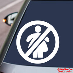 NO FAT CHICKS Vinyl Decal Sticker Car Window Wall Bumper JDM BIG GIRL INSULT LOL