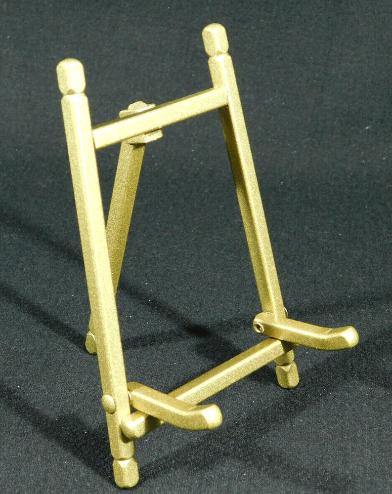 Easel Display Stand Medium Size Metal Folding Brass Color