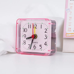 1 pc Mini Square Alarm Clock Compact Quartz Travel Desk Clock