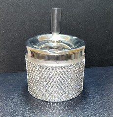 Crystal Diamonds Ashtray Portable Smokeless Stand Cylinder Fairy Silver Bling