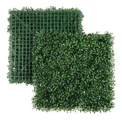 6PK – 20 in. x 20 in. Artificial Boxwood Panels Topiary Hedge Grass Plant Wall