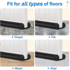 Large Door Draft Stopper 30 Inch for Small Size Bedroom Door, Fits 0.5 to 1.7″ G