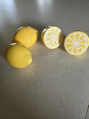 Set of 4 Target Threshold Ceramic Fruit Half Full Lemon Figurine Home Decor