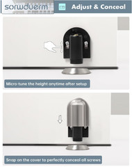 Magnetic Door Stop Floor Mounted Door Holder Stopper Black Metal Adhesive or Scr