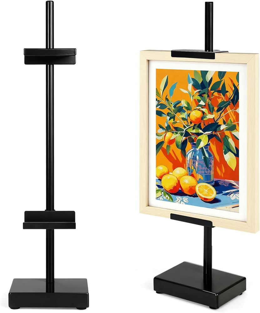 Adjustable Tabletop Easel Stand, Picture Easels for Display Up to 17″ H, Black M