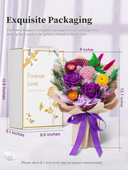 Forever Flowers Gifts for Mom, Mothers Day Preserved Flowers Bouquet Birthday Gi