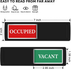 Privacy Sign – Vacant Occupied Sign for Home Bathroom Office Restroom Conference