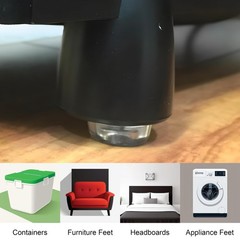 Door Stopper Wall Protector 4 Pack Clear Self Adhesive Rubber Door Bumpers. Pr