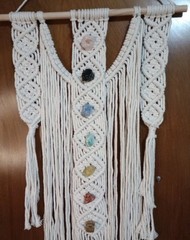Macrame Chakra Wall Hanging 17.5″ X 36″ Boho Design