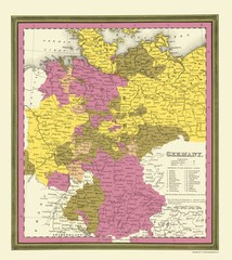 Historic Map – Germany – Tanner 1836 – Vintage Wall Art