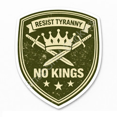 Anti Trump No Kings Decal Sticker Donald Trump Resist Tyranny No War 01