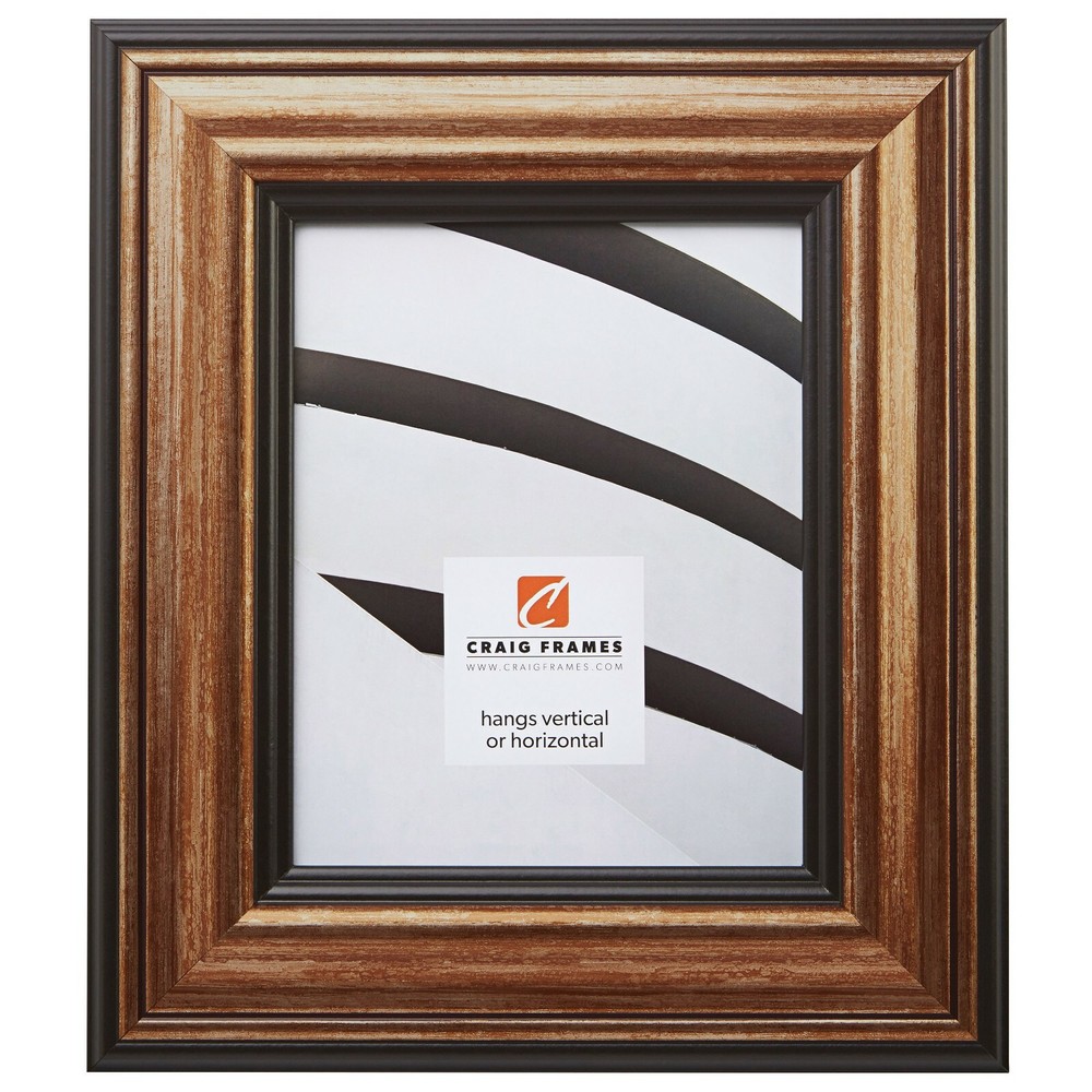 Craig Frames Sonora, 3″ Wide Aged Copper and Black Picture Frame Poster Frame