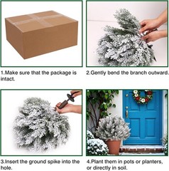 Elegant 21in Set of 2 UV Resistant Artificial Cypress Trees for Indoor & Outdoor