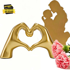 Small Heart Hands Statues Hand Love Sculpture Cute Decorative Home Decor Ornamen