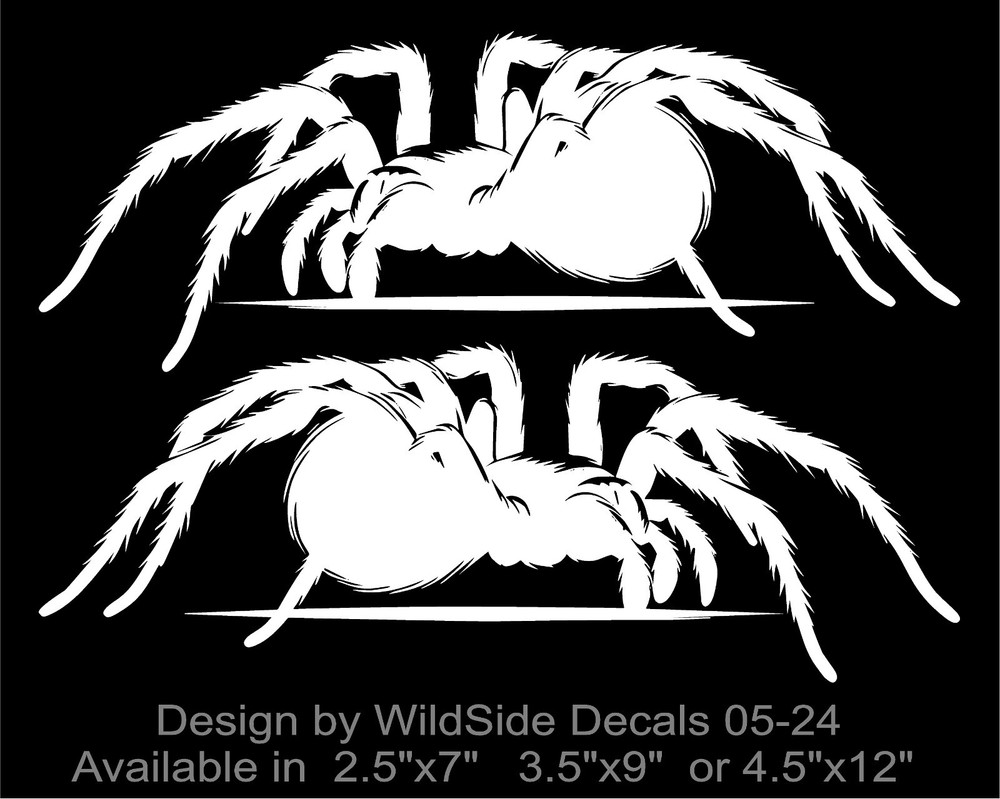 Tarantula Spider Mirrored Image Set Decals vinyl car motorcycle decals sticker