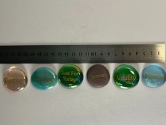 Inspirational Affirmation Glass Stones Set of 6 – Motivational Words Decor