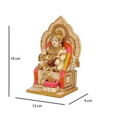 Marble Dust Sitting Kuber Idol Figurine Statue God of Money Wealth