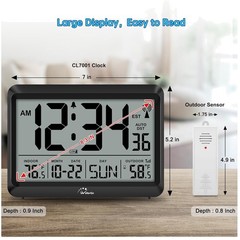 Multi-Display Atomic Clock – Battery Operated – 4 Time Zones
