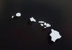 HAWAIIAN ISLANDS HAWAII STATE Vinyl Decal Sticker 5 1/2″ Inch Long