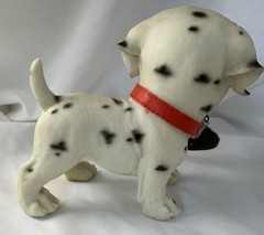 Welcome Dalmatian Dog Figurine Plastic Resin Vintage
