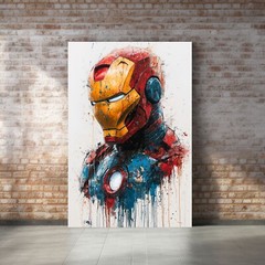 Iron Man Canvas Wall Art, Painting Print, Home Decor, Superhero – 5 Sizes