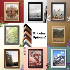 US ART Frames .75″ Black Solid Poplar Wood Picture Poster Frames S-A