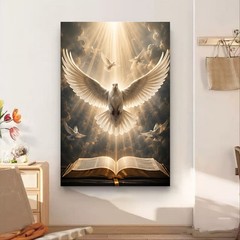 Holy Spirit Dove Bible Canvas, Christian Wall Art, Custom Religious Gift
