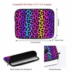 Laptop Sleeve Bag 15.4 15.6 Inch,Leopard Print Cheetah Neon Animal Print Prot…