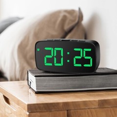 Digital LED Desk Alarm Clock USB Snooze Temperature °C/F Date Display Bedroom
