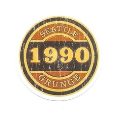 Seattle 1990 Grunge Vinyl Sticker Vintage Retro 90s Alternative Music Rock Decal
