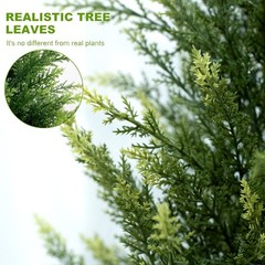 3 ft Artificial Cedar Topiary Trees Set of 2 Front Porch | Compact 3FT,