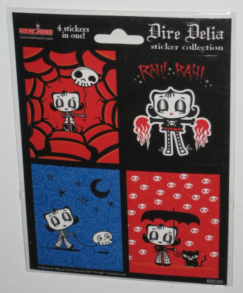 Bored Inc. Dire Delia Goth Girl Hot Properties Licensed Sticker Sheet BSC20