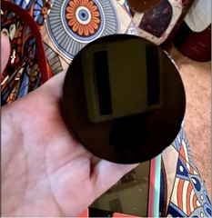 Black Obsidian Scrying Mirror Circle Disc Feng Shui Home Decor 8cm