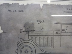 Automotive Patents. framed artwork, vintage 1930,1938
