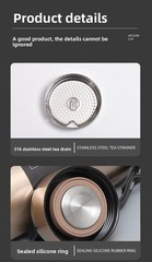 1L Vacuum Insulated Water Bottle – Stainless Steel Thermos for Water, Tea & Coff